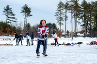 Sunday, January 31, 2021, Westborough High School Hockey Team Seniors on the Pond Photo Session.  Photo Credit:  Kelly Burneson Photography