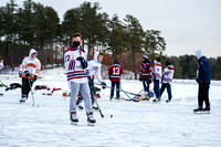 Sunday, January 31, 2021, Westborough High School Hockey Team Seniors on the Pond Photo Session.  Photo Credit:  Kelly Burneson Photography