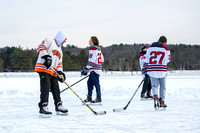 Sunday, January 31, 2021, Westborough High School Hockey Team Seniors on the Pond Photo Session.  Photo Credit:  Kelly Burneson Photography