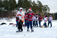 Sunday, January 31, 2021, Westborough High School Hockey Team Seniors on the Pond Photo Session.  Photo Credit:  Kelly Burneson Photography
